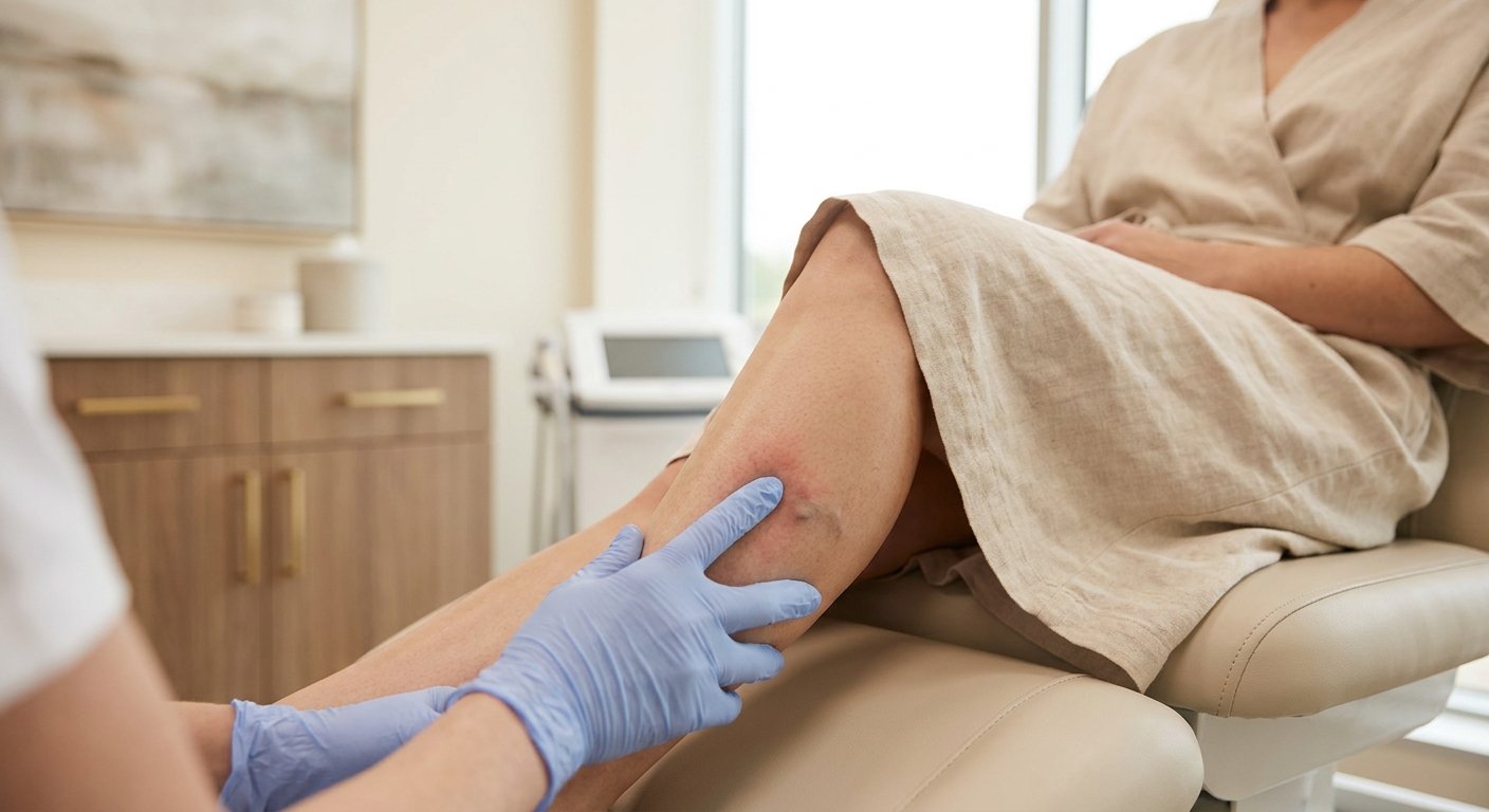 Illustration of superficial thrombophlebitis