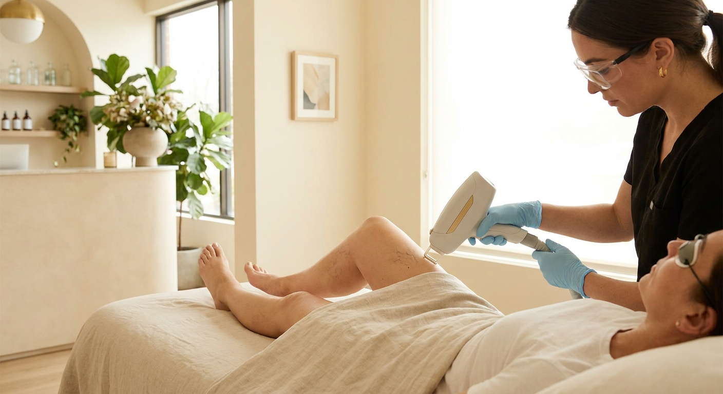 Spider and varicose veins on the legs