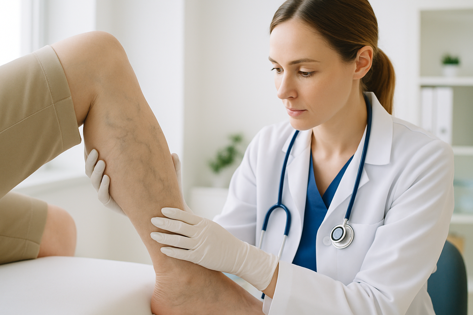 Varicose veins and leg pain examination